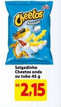 Salgadinho Cheetos onda ou tubo 45g