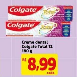 Mercado Extra Creme Dental Colgate Total 12 180g oferta