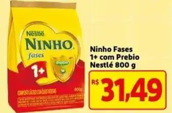 Mercado Extra Ninho Fases 1+ com Prebio Nestle Lata 800g oferta