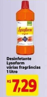 Mercado Extra Desinfetante Lysoform varias fragrancias 1L oferta
