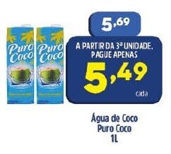 Arena Atacado Agua de Coco Puro Coco 1L oferta