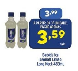 Bebida Ice Leonoff Limao Long Neck 483ml