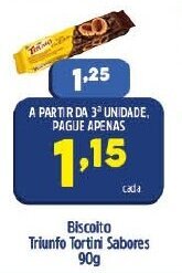 Arena Atacado Biscoito Triunfo Tortini sabores 90g oferta