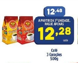 Arena Atacado Cafe 3 Coracoes 500g oferta