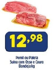 Arena Atacado Pernil ou Paleta Suina com Osso e Couro Bandeja 1kg oferta