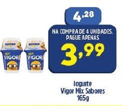Iogurte Vigor mix Sabores 165g