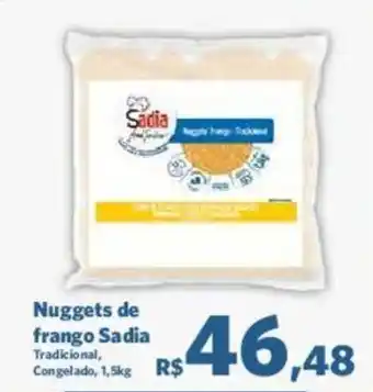 Nuggets de frango Sadia Tradicional, Congelado, 1,5kg