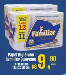 Papel Higienico Familiar Supreme Folha Dupla 12x1