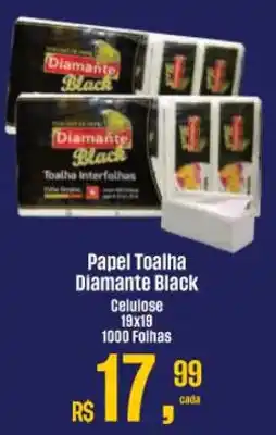Papel Toalha Diamante Black Celulose 19x19 1000 Folhas