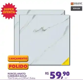 Telhanorte PORCELANATO CARRARA GOLD 72x72 cm, cx 2,59 m², Extra oferta