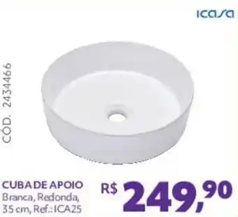 Telhanorte CUBA DE APOIO Branca, Redonda, 35 cm, Ref.: ICA25 oferta