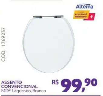 Telhanorte ASSENTO CONVENCIONAL MDF Laqueado, Branco oferta