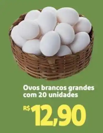 Extra Supermercado Ovos brancos grandes com 20 unidades oferta