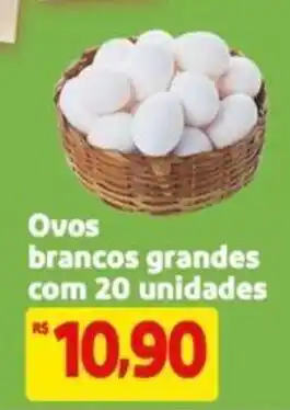 Extra Supermercado Ovos brancos grandes com 20 unidades oferta