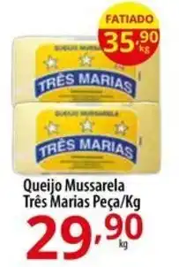 Queijo Mussarela Três Marias Peça/Kg