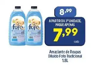 Amaciante de Roupas Diluido Fofo Tradicional 1.8L