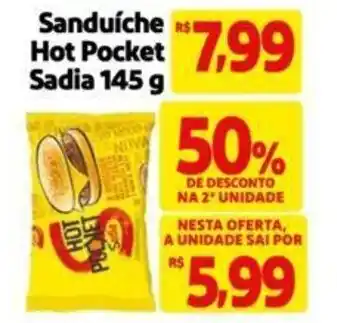 Extra Supermercado Sanduíche Hot Pocket Sadia 145 g oferta