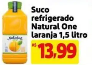 Extra Supermercado Suco refrigerado Natural One laranja 1,5 litro oferta
