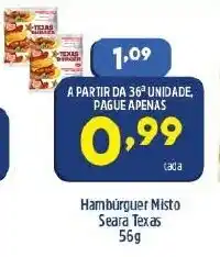 Arena Atacado Hamburguer Misto Seara Texas 56g oferta