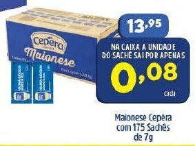 Arena Atacado Maionese Cepera com 175 saches de 7g oferta