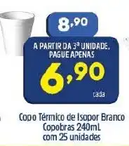 Arena Atacado Copo Termico de Isopor Branco Copobras 240ml com 25 unidades oferta