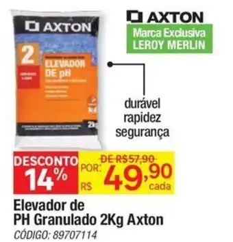 Leroy Merlin Elevador de PH Granulado 2Kg Axton CÓDIGO: 89707114 oferta