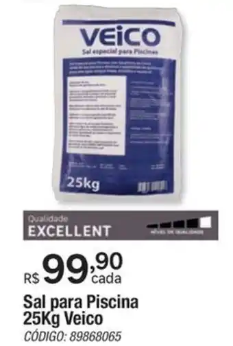 Sal para Piscina 25Kg Veico