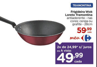 Carrefour Frigideira Wok Loreto Tramontina oferta