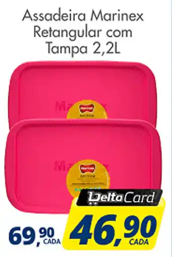 Assadeira Marinex Retangular com Tampa 2,2L