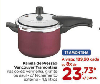 Carrefour panela de Pressao Vancouver Tramontina oferta