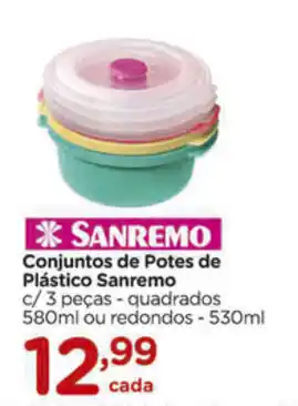 Carrefour Conjuntos de Potes de Plastico Sanremo 530ml oferta