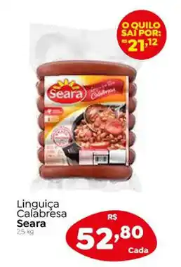 Novo Atacarejo Linguiça Calabresa Seara 25 kg oferta
