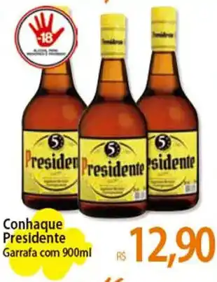 Atacadão Conhaque Presidente Garrafa com 900ml oferta