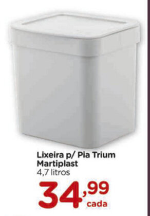 Carrefour Lixeira p/ Pia Trium Martiplast 4.7L oferta