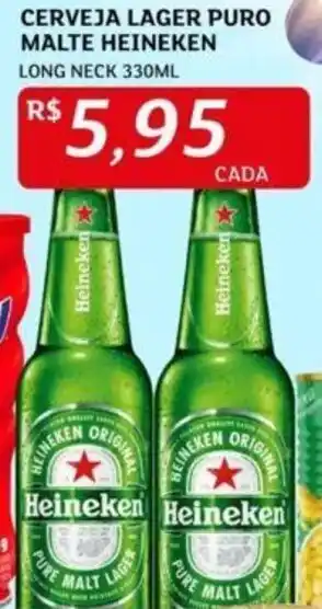 Assaí Atacadista CERVEJA LAGER PURO MALTE HEINEKEN LONG NECK 330ML oferta