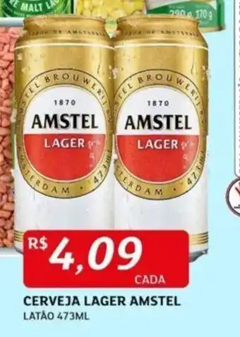 Assaí Atacadista CERVEJA LAGER AMSTEL LATÃO 473ML oferta