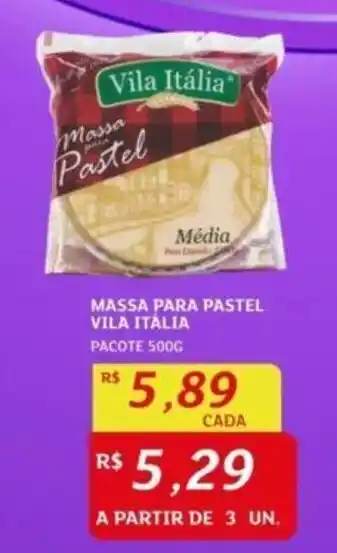 Assaí Atacadista MASSA PARA PASTEL VILA ITÁLIA PACOTE 500G oferta