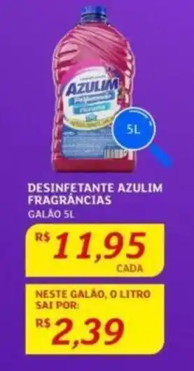 Assaí Atacadista DESINFETANTE AZULIM FRAGRANCIAS GALÃO 5L oferta