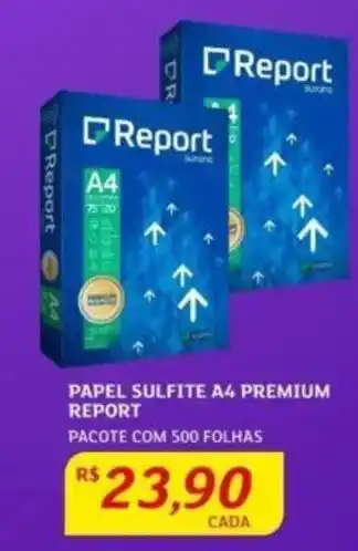 Assaí Atacadista PAPEL SULFITE A4 PREMIUM REPORT PACOTE COM 500 FOLHAS oferta