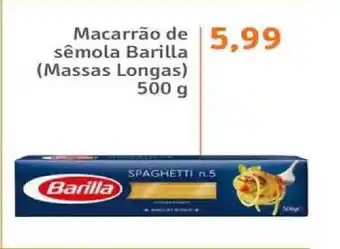 Sonda Macarrão De Sêmola Barilla Massas Longas 500g oferta