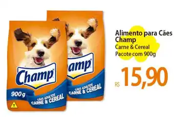 Atacadão Alimento para Cães Champ Carne & Cereal Pacote com 900g oferta