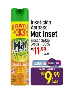Inseticida Aerosol Mat Inset Frasco 360ml Grátis+33%