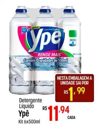 Muffato Detergente Líquido Ypê Kit 6x500ml oferta