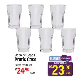 Jogo de Copos Pratic Casa Caixa 6x300ml