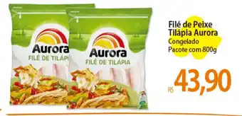 Atacadão Filé de Peixe Tilápia Aurora Congelado Pacote com 800g oferta