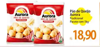 Atacadão Pão de Queijo Aurora Tradicional Pacote com 1kg oferta