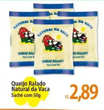 Atacadão Queijo Ralado Natural da Vaca Sachê com 50g oferta