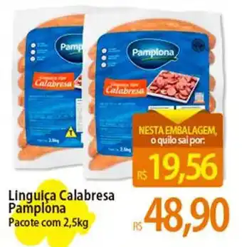 Linguiça Calabresa Pamplona Pacote com 2,5kg
