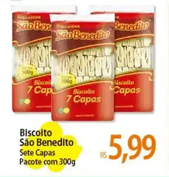 Atacadão Biscoito São Benedito Sete Capas Pacote com 300g oferta