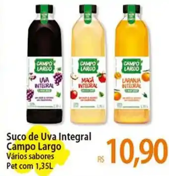 Atacadão Suco de Uva Integral Campo Largo Vários sabores Pet com 1,35L oferta